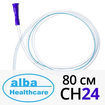 ALBA Healthcare/ Альба Хелскейр трубка медицинская желудочная (назоэнтеральный зонд) с рентгеноконтрастной полосой; 80 см СН24