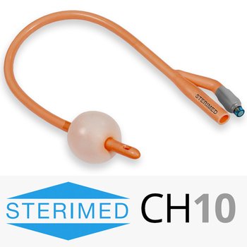 STERIMED/ СТЕРИМЕД катетер фолея латексный покрытый силиконом 2-х ходовой; CH10