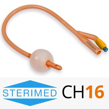 STERIMED/ СТЕРИМЕД катетер фолея латексный покрытый силиконом 2-х ходовой; CH16