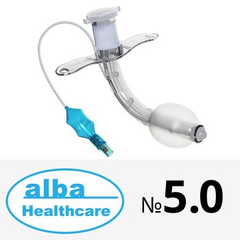 ALBA Healthcare/ АЛЬБА Хелскейр трубка эндотрахеальная трахеостомическая стандартная одноразовая c рентгеноконтрастной полосой и манжетой; №5.0