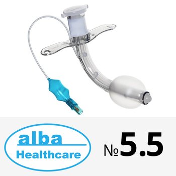 ALBA Healthcare/ АЛЬБА Хелскейр трубка эндотрахеальная трахеостомическая стандартная одноразовая c рентгеноконтрастной полосой и манжетой; №5.5