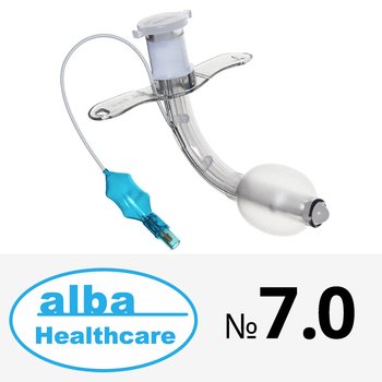 ALBA Healthcare/ АЛЬБА Хелскейр трубка эндотрахеальная трахеостомическая стандартная одноразовая c рентгеноконтрастной полосой и манжетой; №7.0