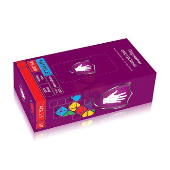 Перчатки нитриловые удлиненные фиолетовые "Safe&Care" LN 330 200 шт/уп