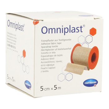 OMNIPLAST - фикс.пластырь из текстильной ткани /цвет кожи/ 5см х 5м 1шт.