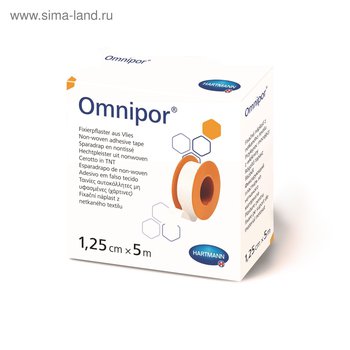 Omnipor / Омнипор -  фикс.пластырь из нетканого матер. /белый/: 1,25см х 5м; 1шт.