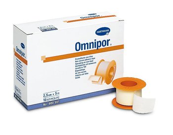 Omnipor / Омнипор -  фикс.пластырь из нетканого матер. /белый/: 2,5см х 5м; упаковка 12шт.
