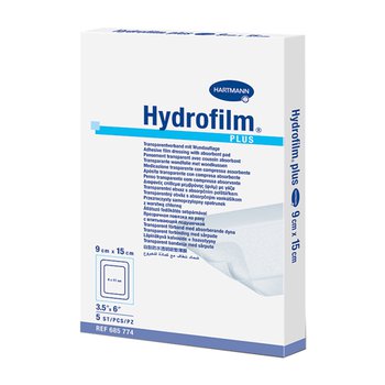 Hydrofilm  plus / Гидрофилм плюс - прозрачная повязка с впитывающей подушечкой, 9 см х 15 см, 5 шт.