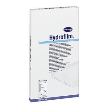 Hydrofilm plus / Гидрофилм плюс - прозрачная повязка с впитывающей подушечкой, 10 см х 20 см, 5 шт.