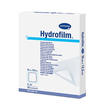 Hydrofilm /  Гидрофилм - прозрачная самофиксирующаяся повязка,10 см х 12,5 см, 10 шт.