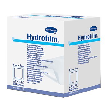 Hydrofilm /  Гидрофилм - прозрачная самофиксирующаяся повязка, 6 см х 7 см, 100 шт.