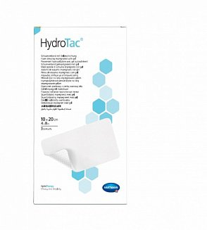 HydroTac / ГидроТак - губчатые повязки с гидрогелевым покрытием; 10 см x 20 см, 3 шт.