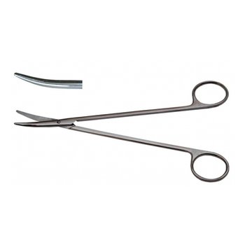 Ножницы с узкими закругленными лезвиями вертикально-изогнутые, 175 мм (Operating)