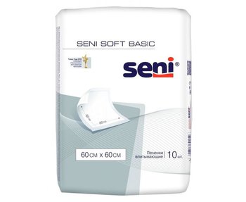 Seni Soft Basic / Сени Софт Бейсик - пеленки впитывающие гигиенические, 60 х 60, 10 шт.