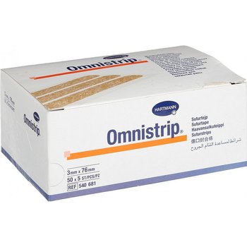 Omnistrip/ Омнистрип полоски на операционные швы, гипоаллергенные (стерильные по 5 шт.) 3 х 76 мм; 250 шт.