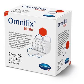 Omnifix elastic/ Омнификс Эластик гипоаллергенный пластырь из нетканого материала от компании Paul Hartmann AG/ Пауль Хартманн АГ; 2,5 см х 10 м; 2 шт.