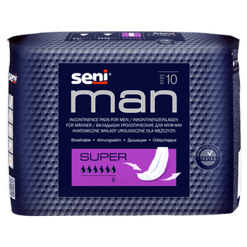 Seni Man Super/ Сени Мен Супер урологические прокладки (вкладыши) для мужчин, 20 шт.