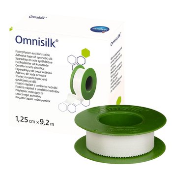 Omnisilk/ Омнисилк гипоаллергенный пластырь, фиксирующий из шелка от компании Paul Hartmann AG/ Пауль Хартманн АГ; БЕЛЫЙ; 1,25 см х 9,2 м; 1 шт