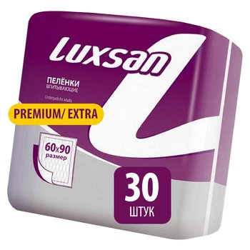 Luxsan Premium/ Extra (Люксан Премиум/ Экстра) пеленки впитывающие одноразовые; впитываемость: 1500 мл; 60х90 см; 30 шт