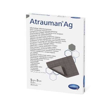 Atrauman Ag/ Атрауман Аг мазевая стерильная повязка от компании Paul Hartmann AG/ Пауль Хартманн АГ; 5х5 см; 3 шт.