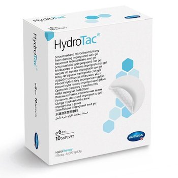 HydroTac/ ГидроТак губчатые повязки с гидрогелевым покрытием от компании Paul Hartmann AG/ Пауль Хартманн АГ; круглые; диаметр 6 см, 10 шт.