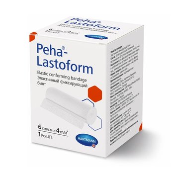 Peha-Lastoform/ Пеха-Ластформ самофиксирующийся некогезивный эластичный бинт от компании Paul Hartmann AG/ Пауль Хартманн АГ; 6х4 см, 1 шт.