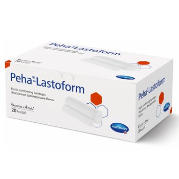 Peha-Lastoform/ Пеха-Ластформ самофиксирующийся некогезивный эластичный бинт от компании Paul Hartmann AG/ Пауль Хартманн АГ; 6х4 см, 20 шт.