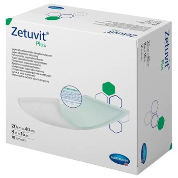 Zetuvit Plus/ Цетувит Плюс повязка суперабсорбирующая стерильная от компании Paul Hartmann AG/ Пауль Хартманн АГ; 20х40 см, 10 шт