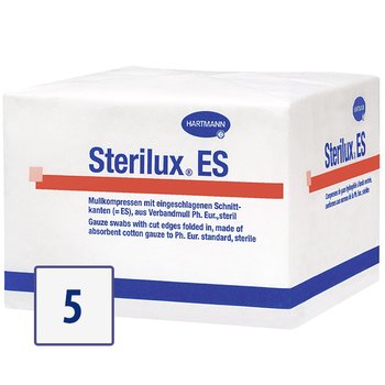 STERILUX ES/ СТЕРИЛЮКС ЕС салфетки стерильные из перевязочной марли; 8 слоев; 21 нить; 10х20 см; 5 шт
