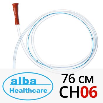 ALBA Healthcare/ Альба Хелскейр трубка медицинская желудочная (назоэнтеральный зонд) с рентгеноконтрастной полосой; 76 см СН06