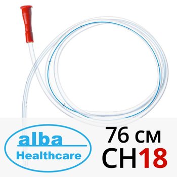 ALBA Healthcare/ Альба Хелскейр трубка медицинская желудочная (назоэнтеральный зонд) с рентгеноконтрастной полосой; 76 см СН18
