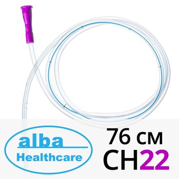 ALBA Healthcare/ Альба Хелскейр трубка медицинская желудочная (назоэнтеральный зонд) с рентгеноконтрастной полосой; 76 см СН22