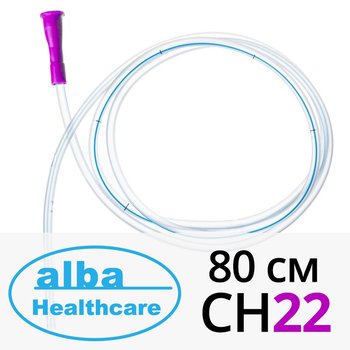 ALBA Healthcare/ Альба Хелскейр трубка медицинская желудочная (назоэнтеральный зонд) с рентгеноконтрастной полосой; 80 см СН22
