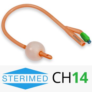 STERIMED/ СТЕРИМЕД катетер фолея латексный покрытый силиконом 2-х ходовой; CH14