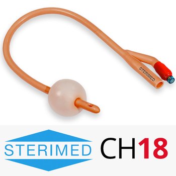 STERIMED/ СТЕРИМЕД катетер фолея латексный покрытый силиконом 2-х ходовой; CH18