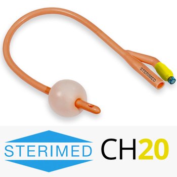 STERIMED/ СТЕРИМЕД катетер фолея латексный покрытый силиконом 2-х ходовой; CH20