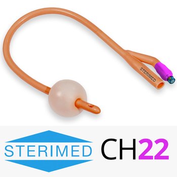 STERIMED/ СТЕРИМЕД катетер фолея латексный покрытый силиконом 2-х ходовой; CH22
