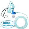 ALBA Healthcare/ АЛЬБА Хелскейр маска лицевая аэрозольная нереверсивная (с небулайзером); с кислородной трубкой 2 м; размер S
