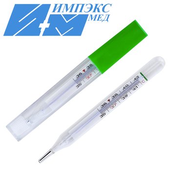 ИМПЭКС-МЕД термометр медицинский без ртути в футляре; максимальный стеклянный; 1 шт.