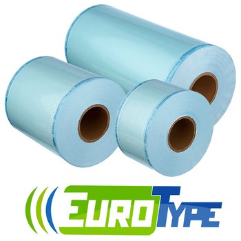 EuroType комбинированный рулон со складкой для паровой (1 индикатор), газовой (2 индикатора) и плазменной (1 индикатор) стерилизации; Все размеры; 1 шт.