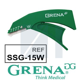 SSG-15W кожный сшивающий аппарат (степлер) от компании Grena/ Грена; 15 широких скоб; шт