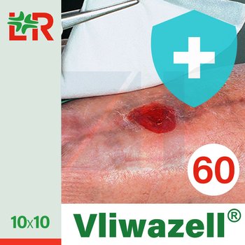 Vliwazell®/ Фливацель стерильная супервпитывающая не прилепающая к ране повязка от компании Lohmann & Rauscher (L&R)/ Ломанн и Раушер; 10x10 см; 60 шт/уп