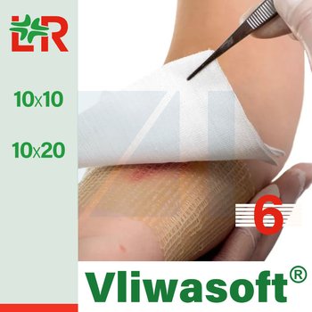 Vliwasoft®/ Фливасофт нестерильные мягкие нетканые перевязочные салфетки от компании Lohmann & Rauscher (L&R)/ Ломанн и Раушер; все размеры; 6 слоев; 100 шт/уп