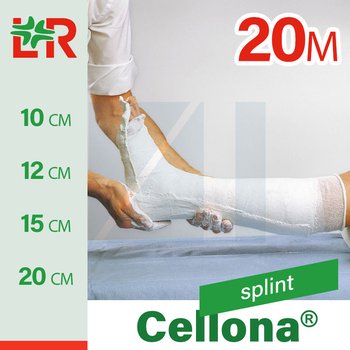 Cellona® Splint/ Целлона Сплинт гипсовая лангета (шина) от компании Lohmann & Rauscher (L&R)/ Ломанн и Раушер; Все размеры; 4 слоя; длина 20 м; шт
