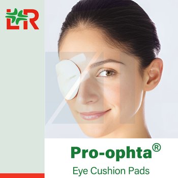 Pro-ophta® Eye Cushion Pads/ Про-офта нестерильные подушечки для глаз с запечатанными краями от компании Lohmann & Rauscher (L&R)/ Ломанн и Раушер; 6,2х7,2 см; 50 шт/уп