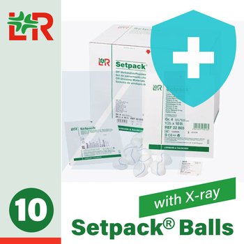 Setpack® Balls, X-ray detectable/ Сетпак СТЕРИЛЬНЫЕ рентгеноконтрастные тампоны (шарики) от компании Lohmann & Rauscher (L&R)/ Ломанн и Раушер; Все размеры; 10 шт/уп