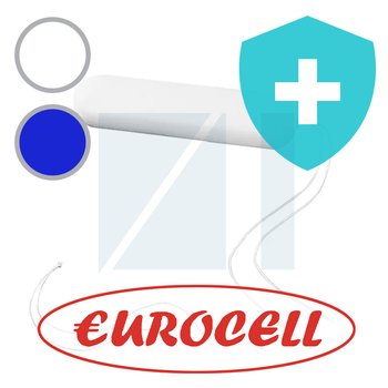 Назальный СТЕРИЛЬНЫЙ тампон из материала PVA (ПВА) с нитью безопасности и эффектом увеличения объема компании Eurocell; цвета: белый, синий; 8х1,5х2 см; шт